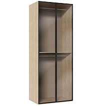 Шкаф двухстворчатый Некст со стеклом