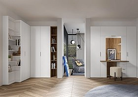 Шкаф двухстворчатый Сохо белая