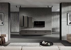 Тумба навесная под телевизор Сохо графит