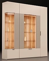 Шкаф-витрина одностворчатый Сохо беж