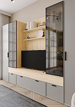 Шкаф-витрина одностворчатый Челси,Римини