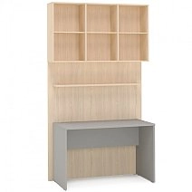 Стол, панель Y1E, секция H1B стекл., полки щит.