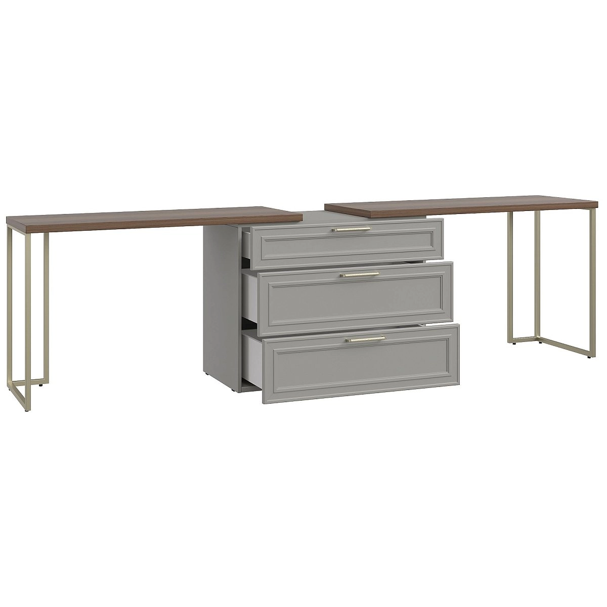 Комод Montreal серый с двумя столами