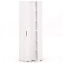 Шкаф переходный со стеллажом Римини белая