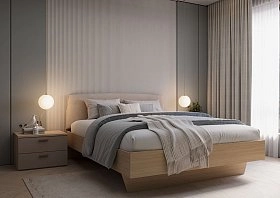 Кровать двуспальная 160х200 Алтея тауп