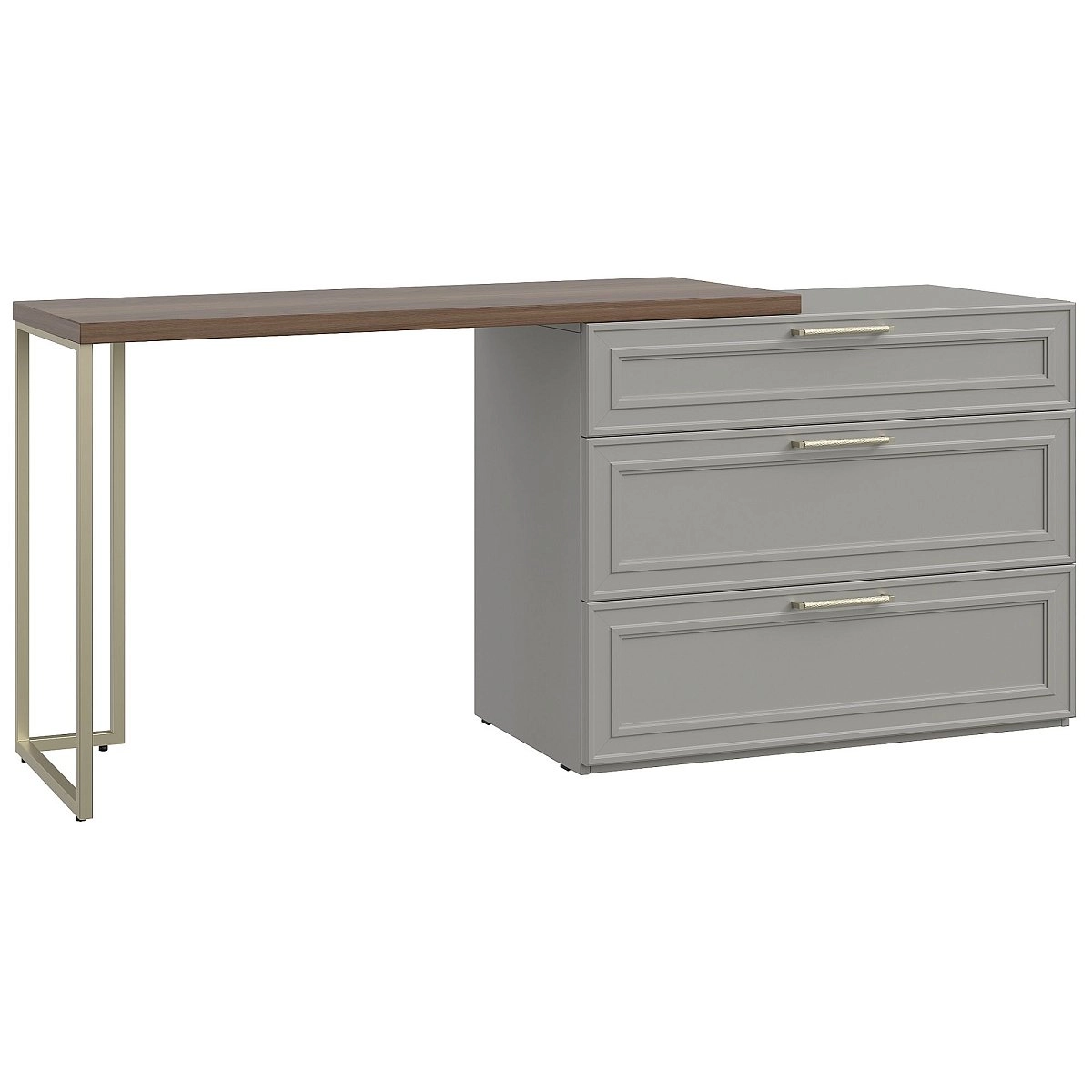 Комод Montreal серый со столом