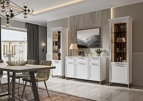 Элемент карниза Монреаль белый