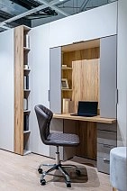 Шкаф переходный со стеллажом Сохо беж